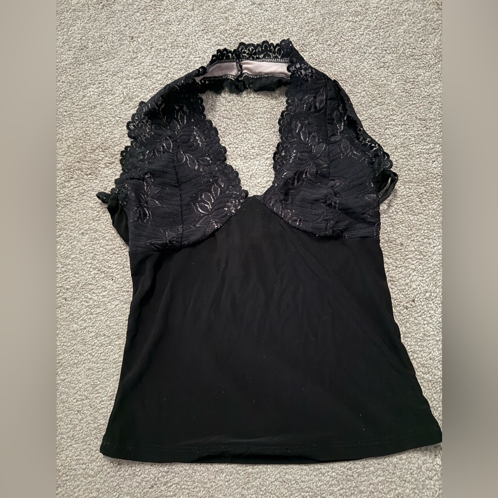 “Gemini”- Girls:Large - Black Camisole w/Lace